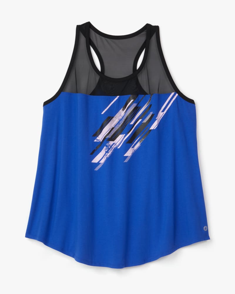 Front of plus size Heather Mesh-Detailed Tank by Rainbeau Curves | Dia&Co | dia_product_style_image_id:149668